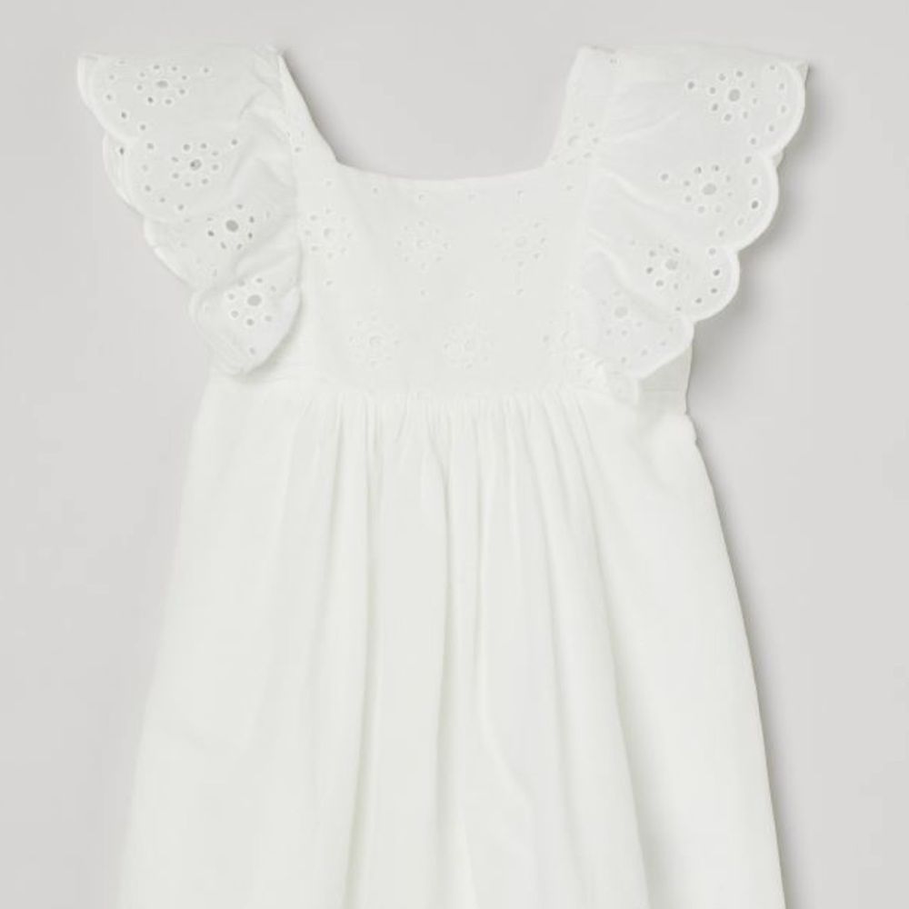 H&M Eyelet Embroidery-detail white girl Dress